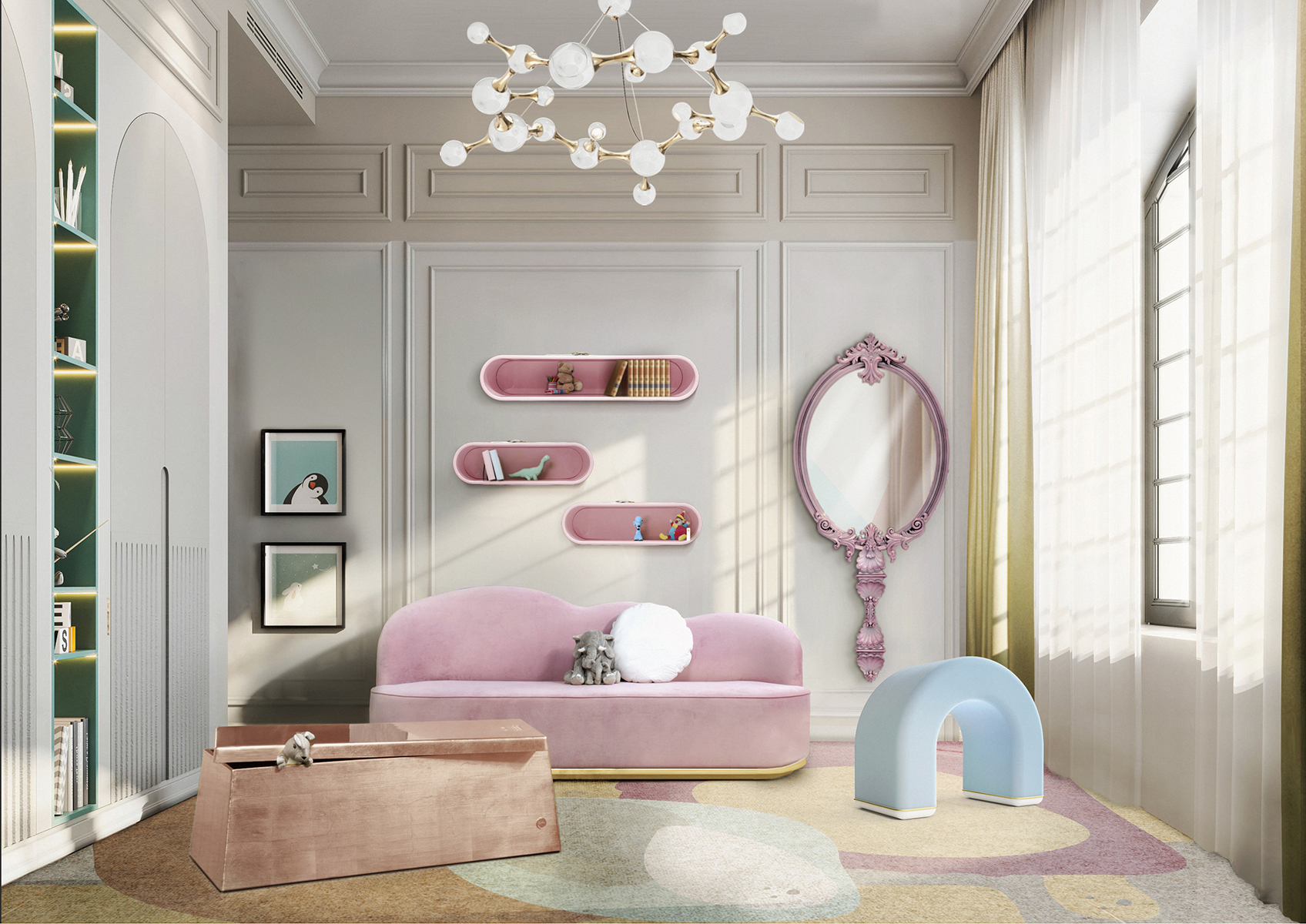 Atomic Circle Round Ceiling Suspension Lamp - 2