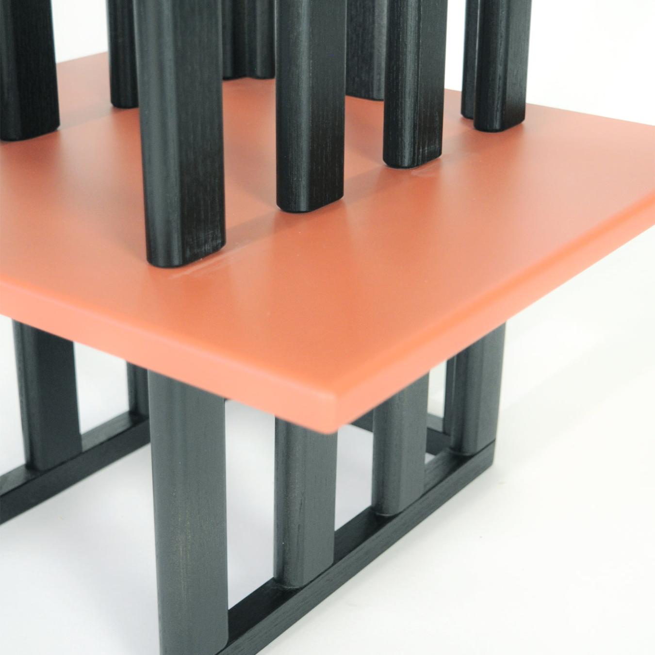Pink & Black Wood Side Table