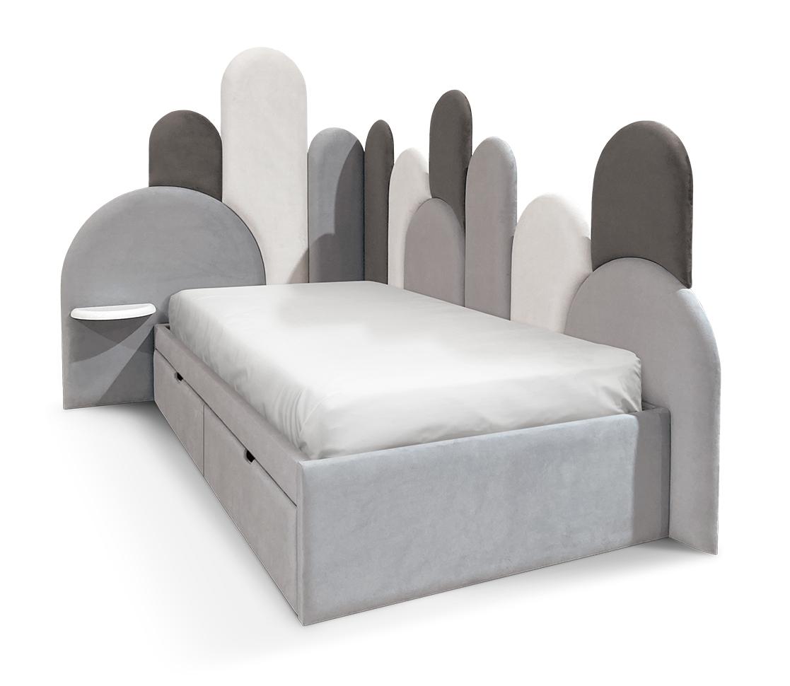Cozy Haven Corner Soft Bed | Configuration: 2 Drawers | Mattress Size: 90 x 190 cm