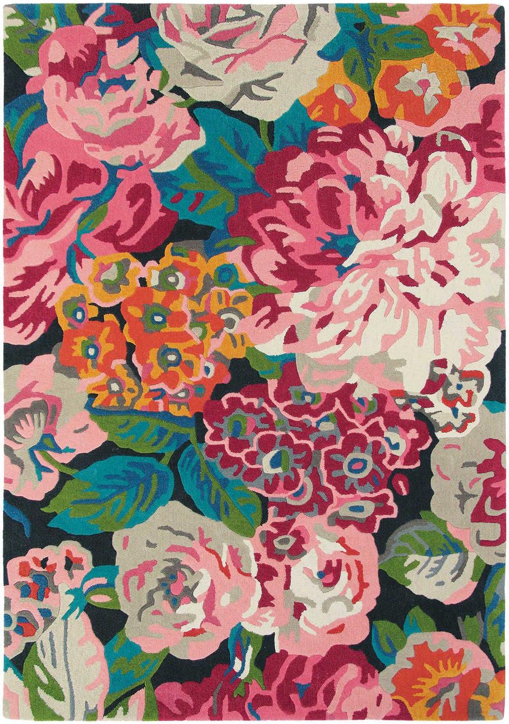 Peony Floral Wool Rug ☞ Size: 250 x 350 cm