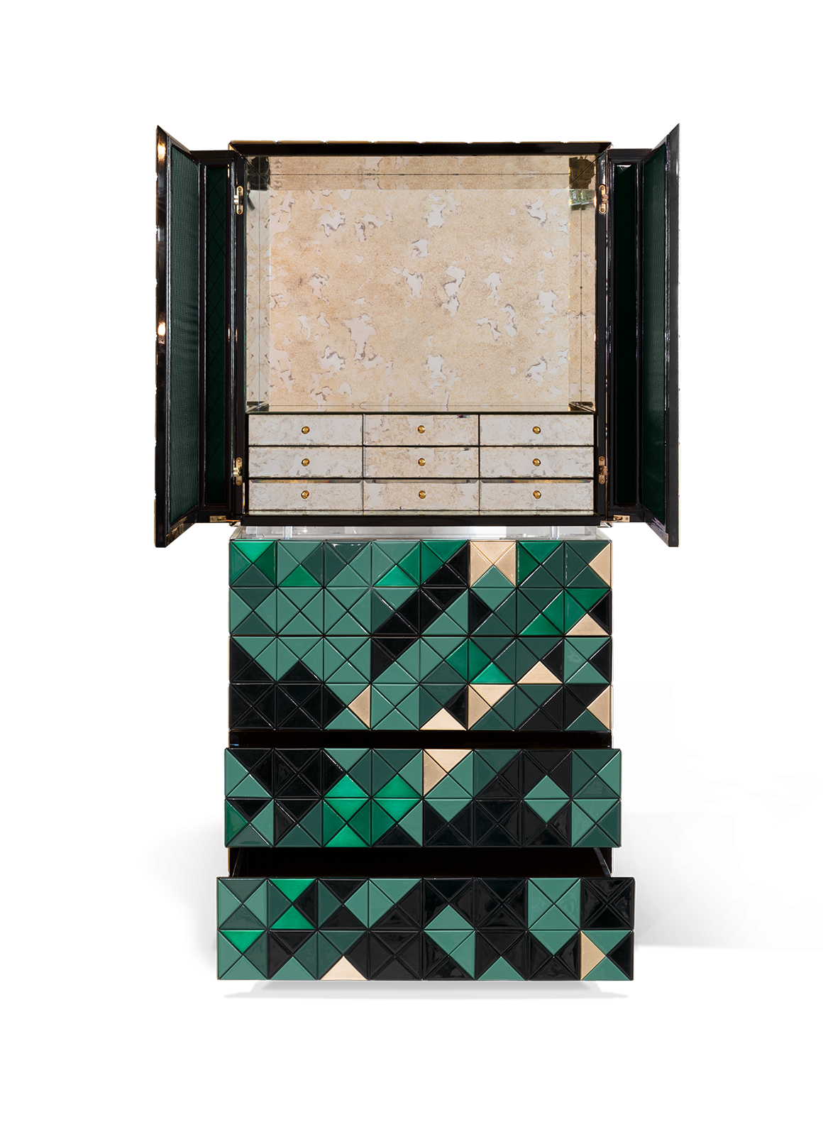 Mosaic II Green Designer Cabinet