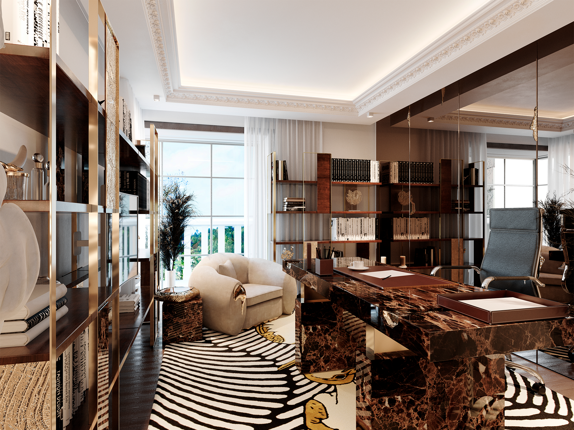 Emperador Luxe Desk