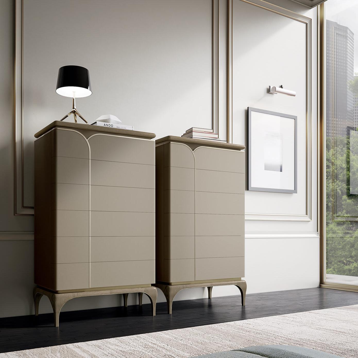 Beige Luxury Tall Chest of Drawers