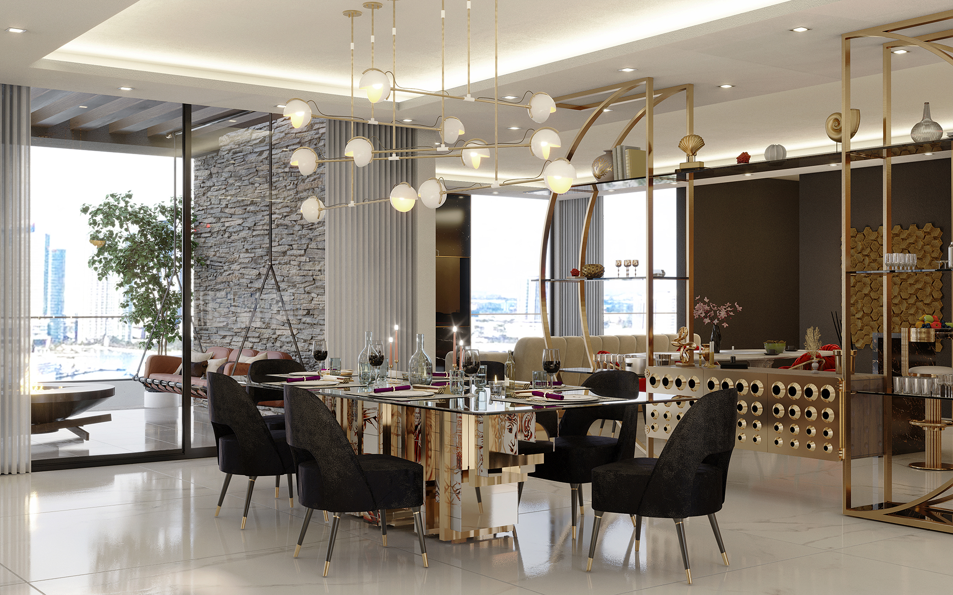 Streamlined Glow Suspension Lamp - 1