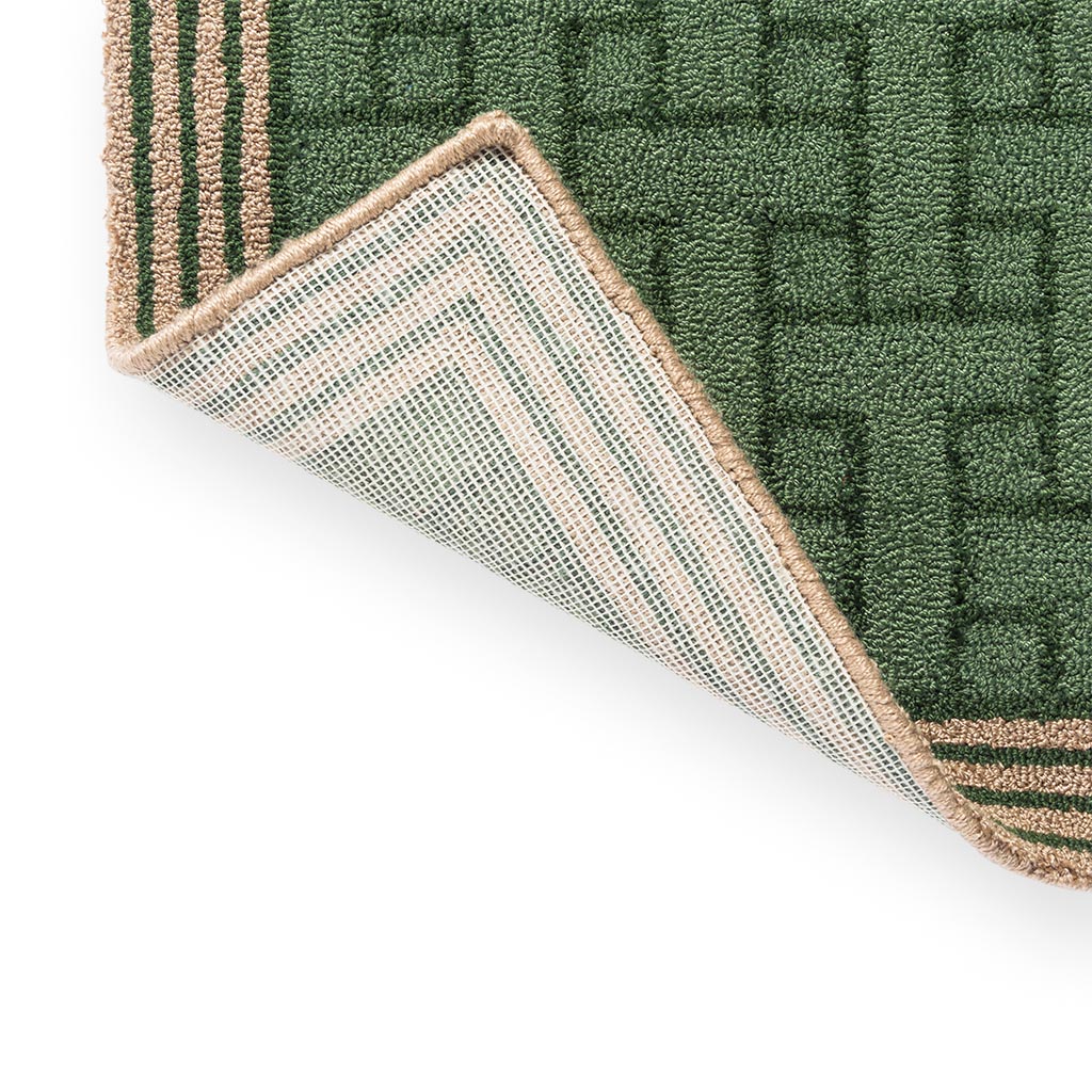 Monogram Green Rug For Outdoor Use
