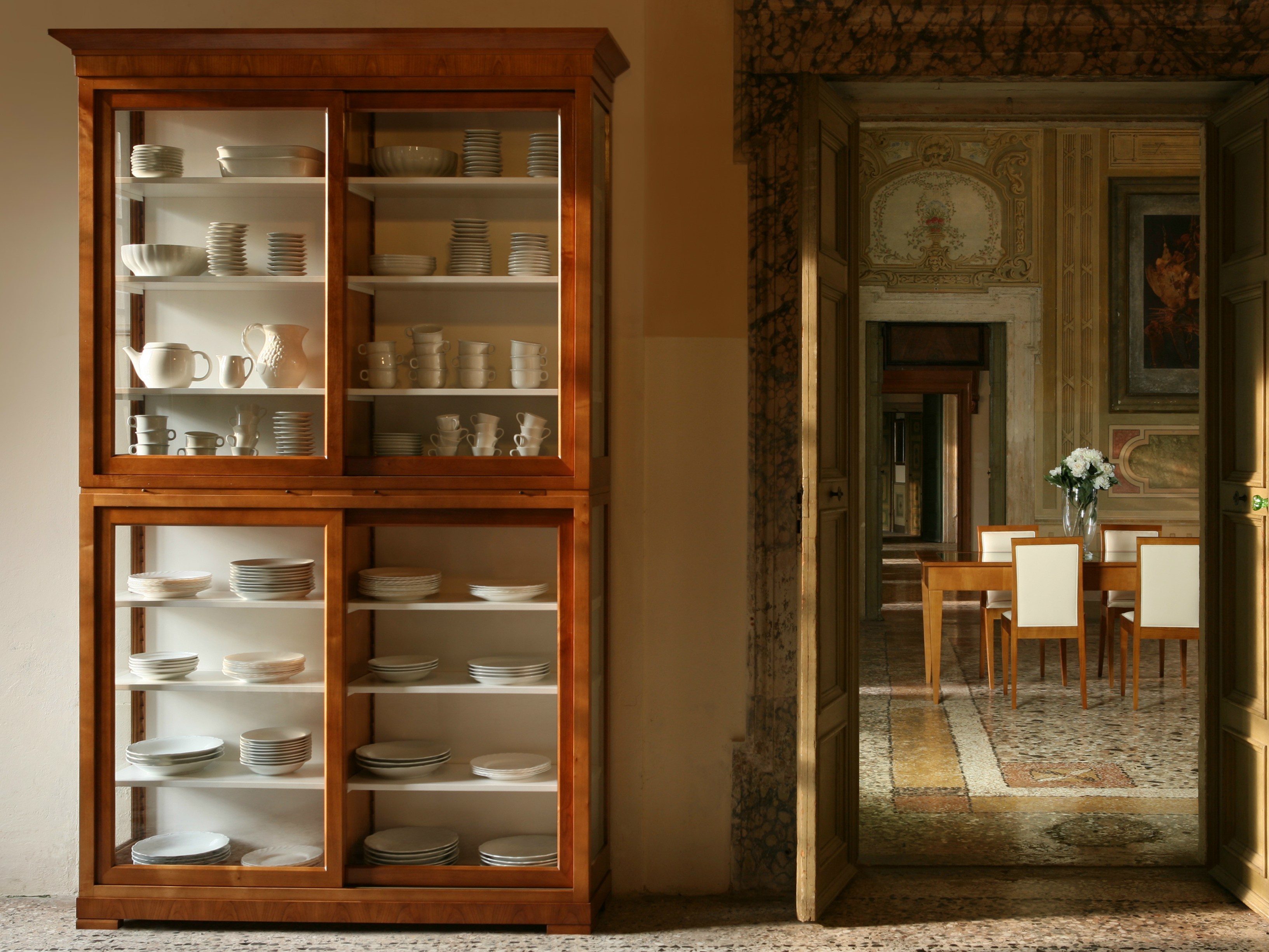 Biedermeier Italian Bookcase