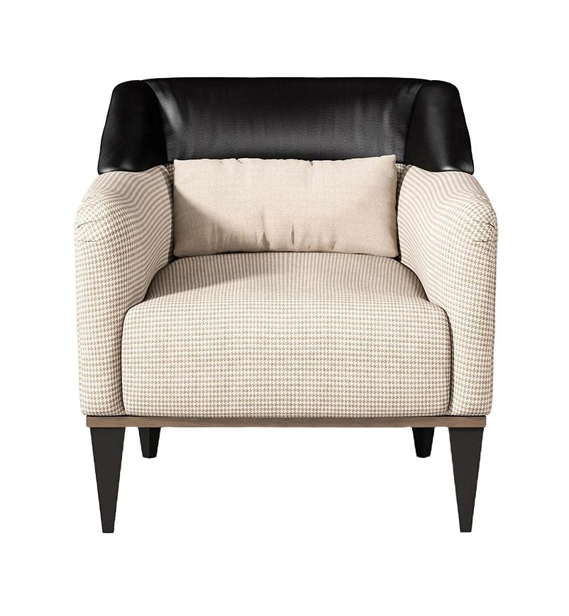 Black / Beige Armchair