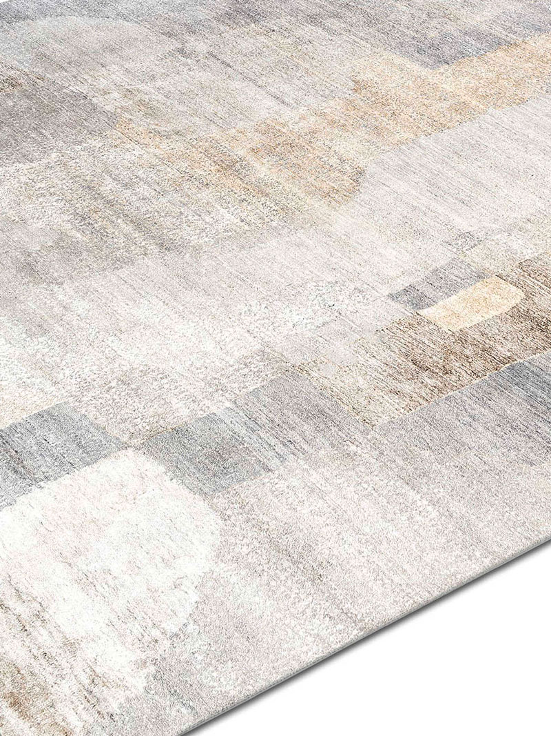 Silver Sand Hand-Knotted Wool / Silk Rug