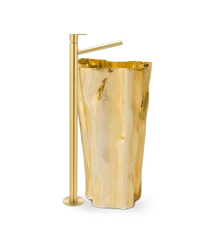 Nature-Inspired Stone Pedestal Basin