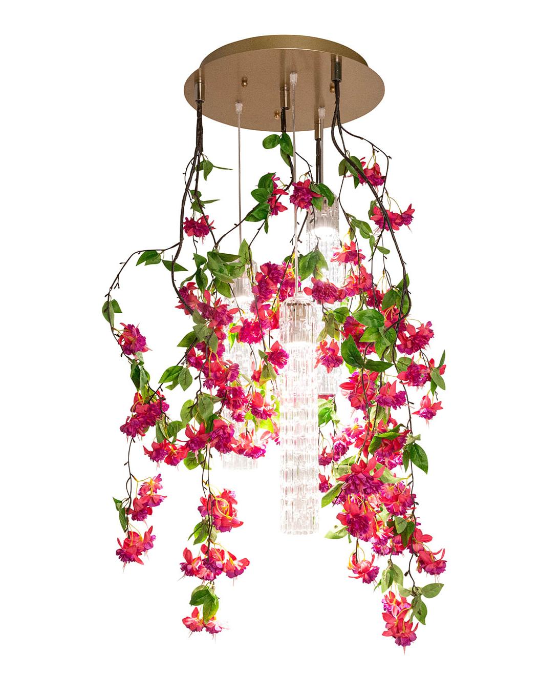 Pink Cascade Small Artisan Chandelier