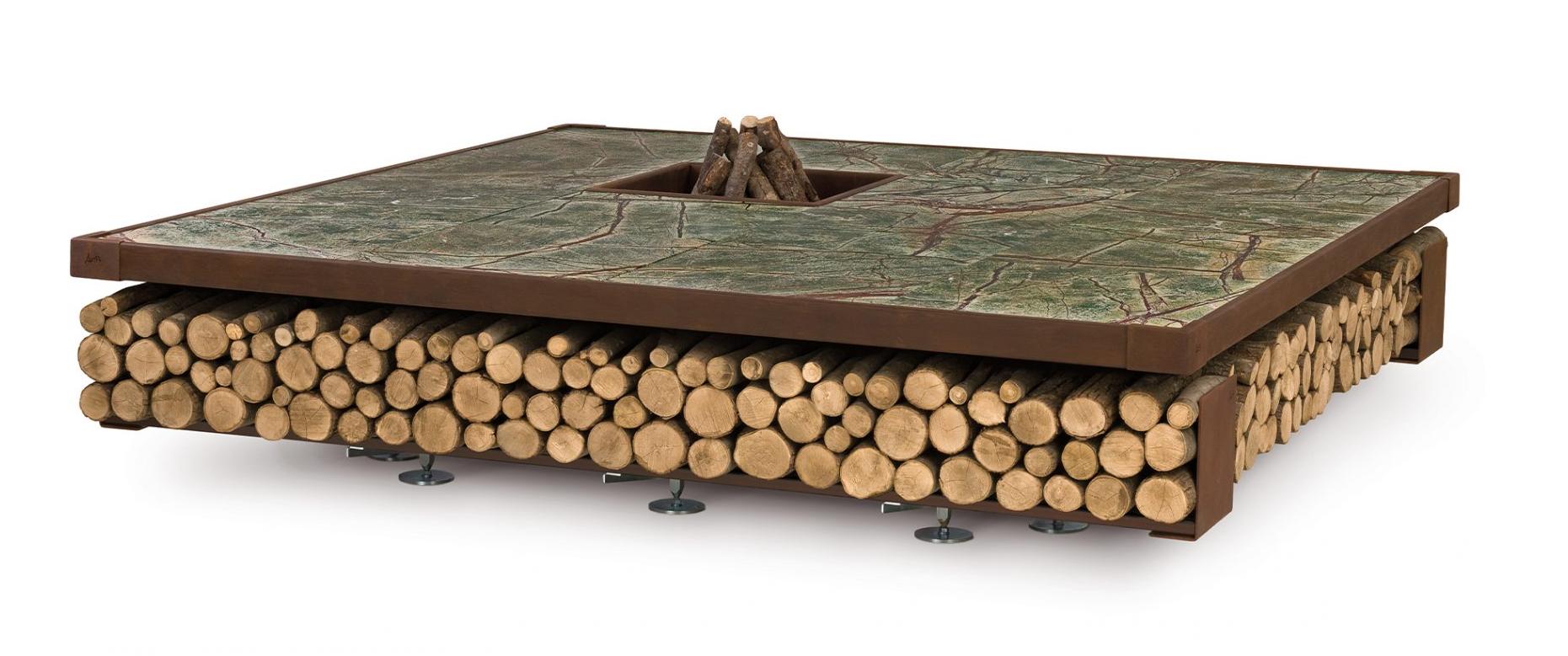 Square Green Fire Pit