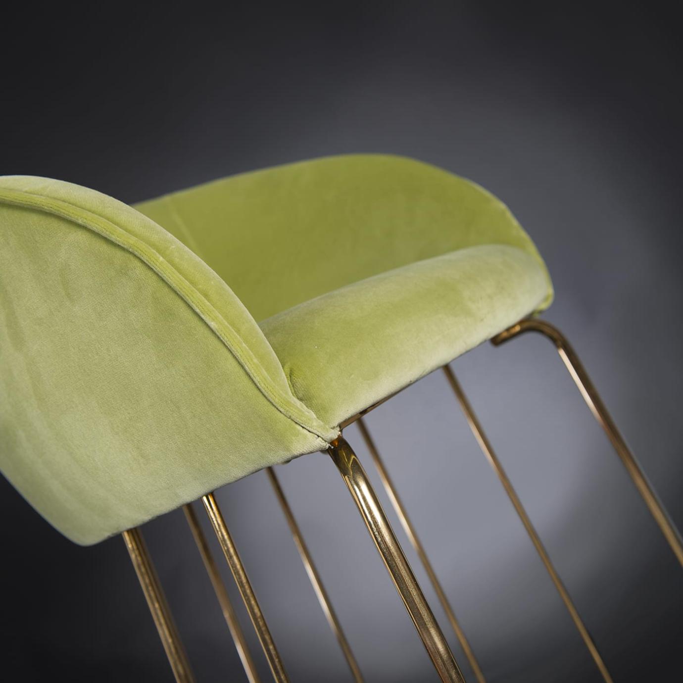Louise Green Upholstered Bar Stool