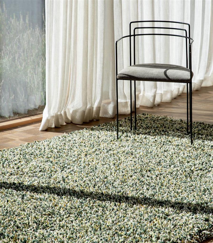 Shaggy Felted Wool Green Rug | Size: 200 x 300 cm