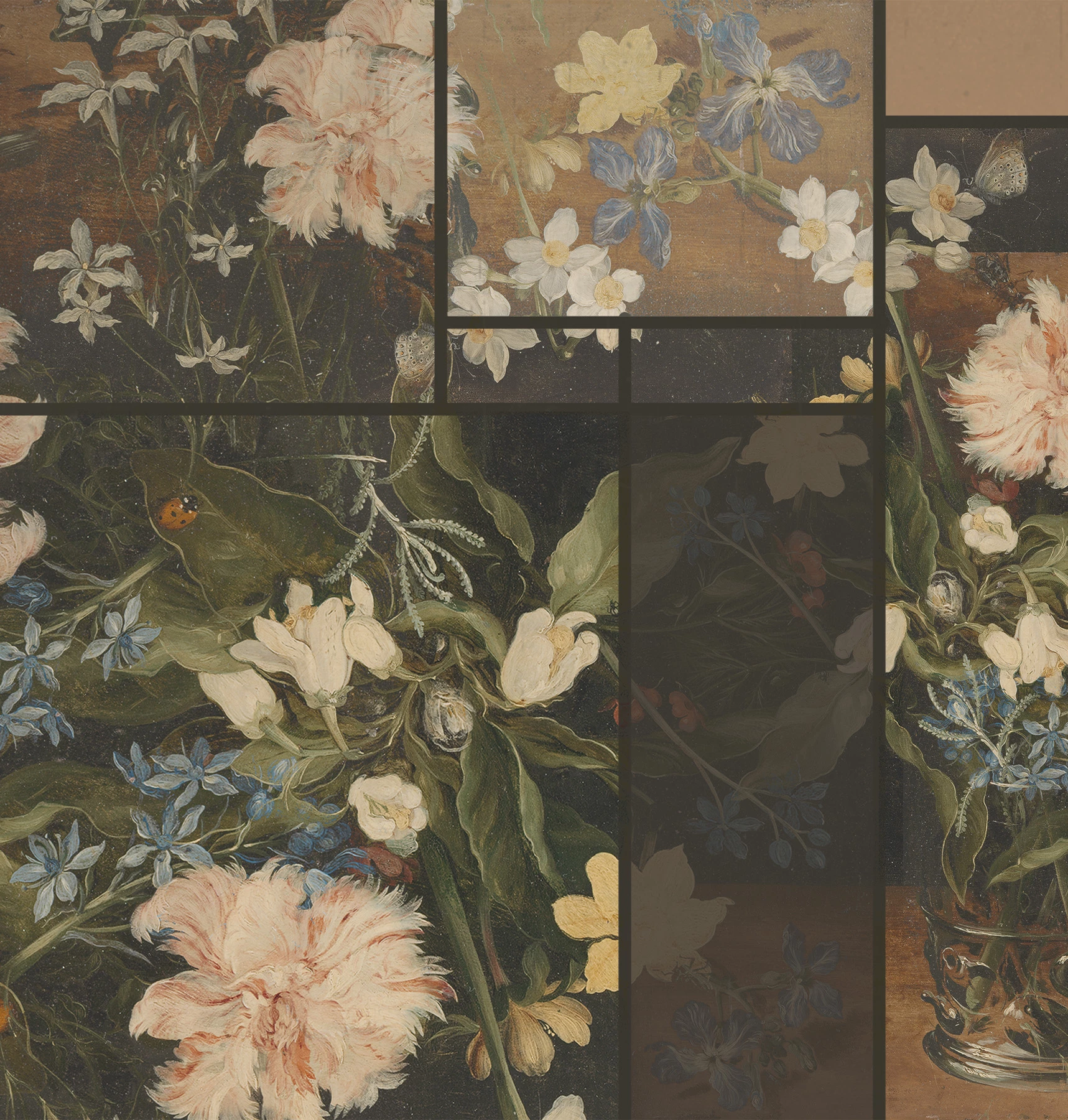 Vintage Flowers Wallcovering