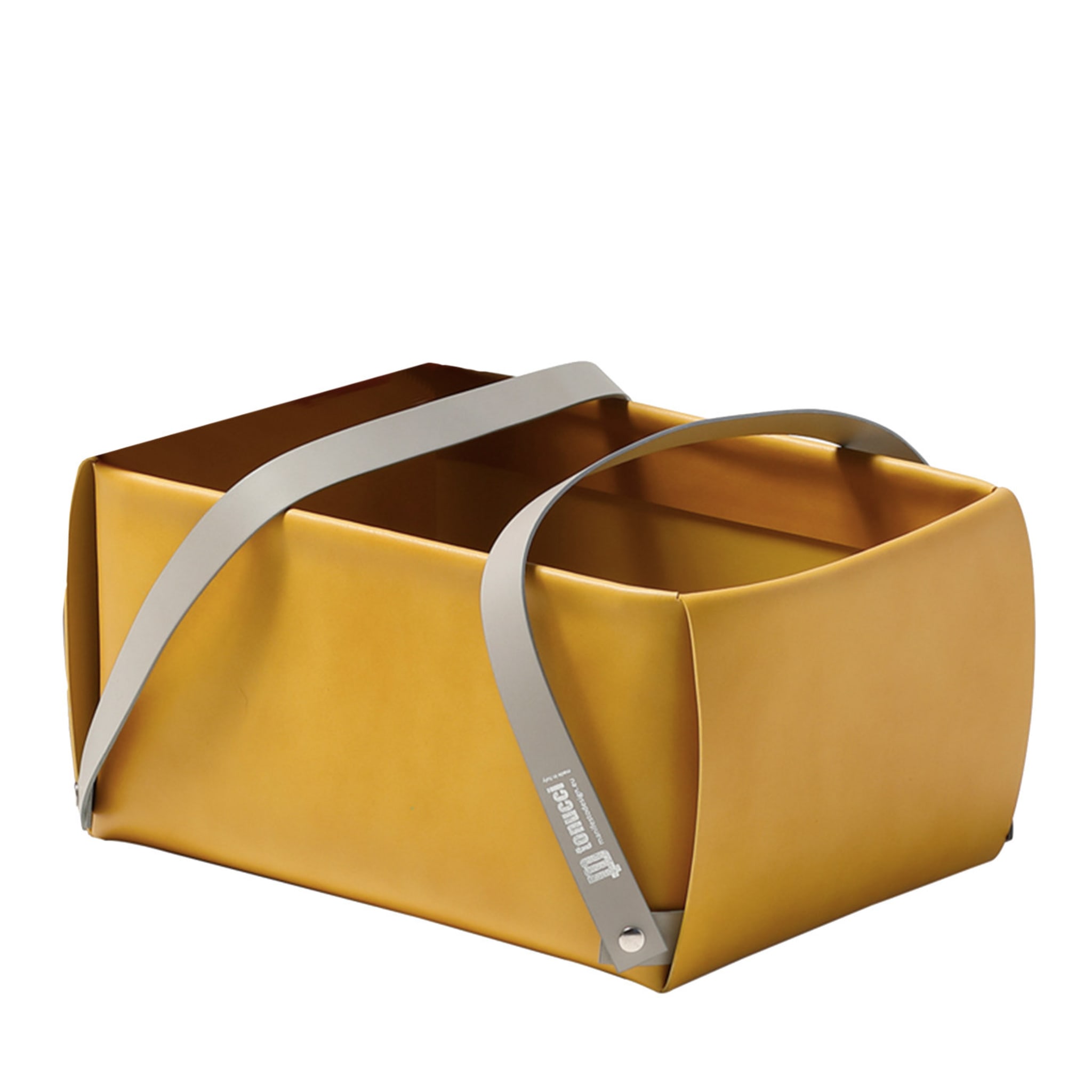 Lullabao Yellow Leather Basket