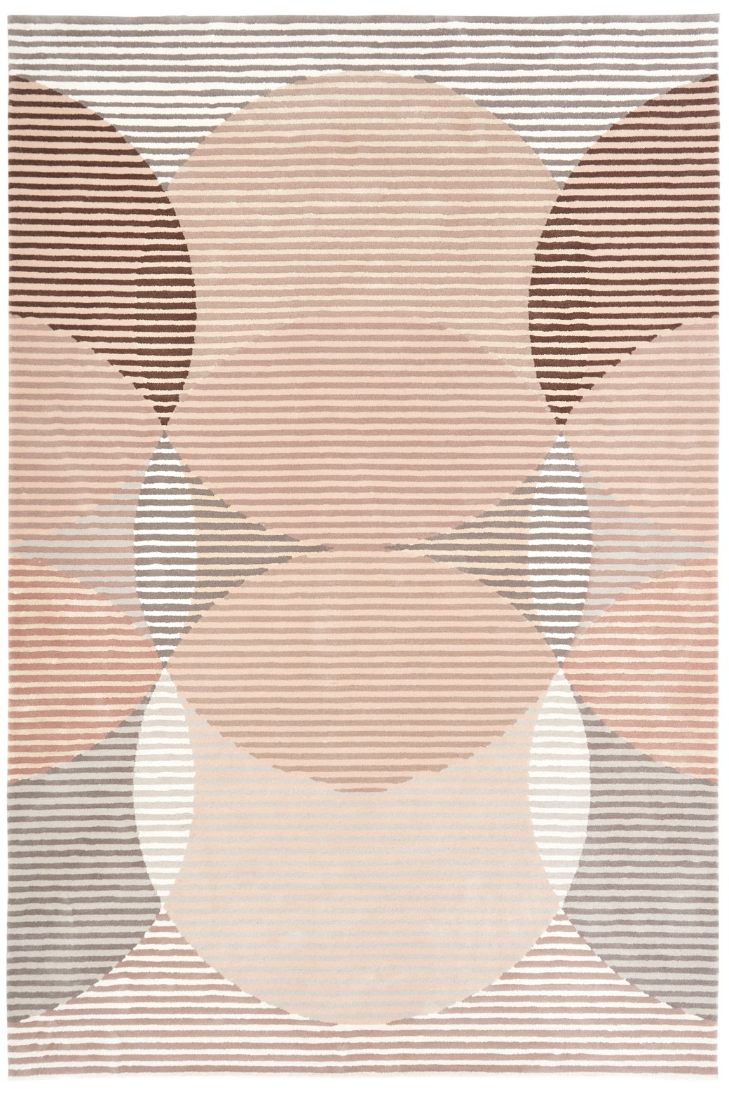 Sinking Rounds Nude Luxury Rug