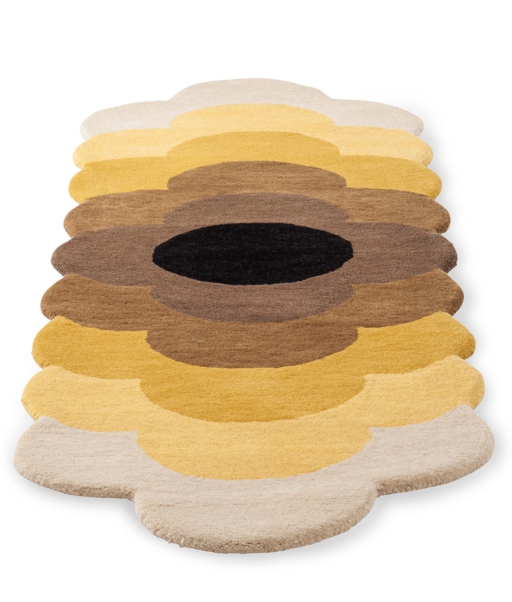 Floral Yellow Handtufted Premium Rug | Size: 87 x 300 cm