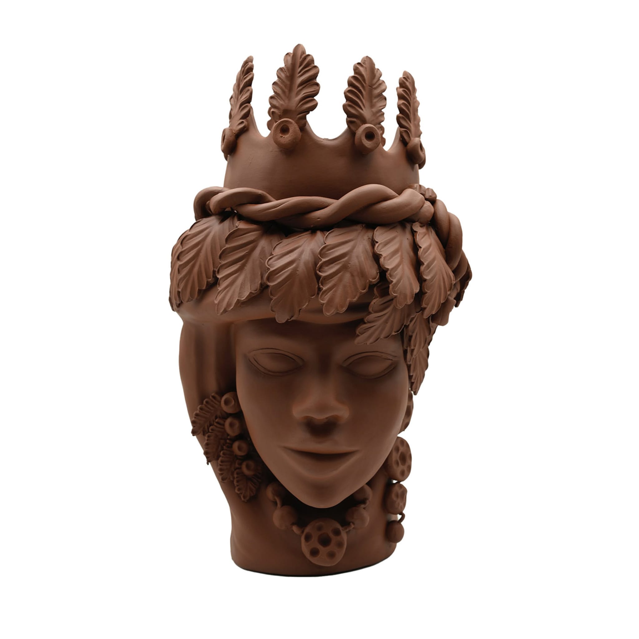 Rich Brown Moor's Head Art Piece