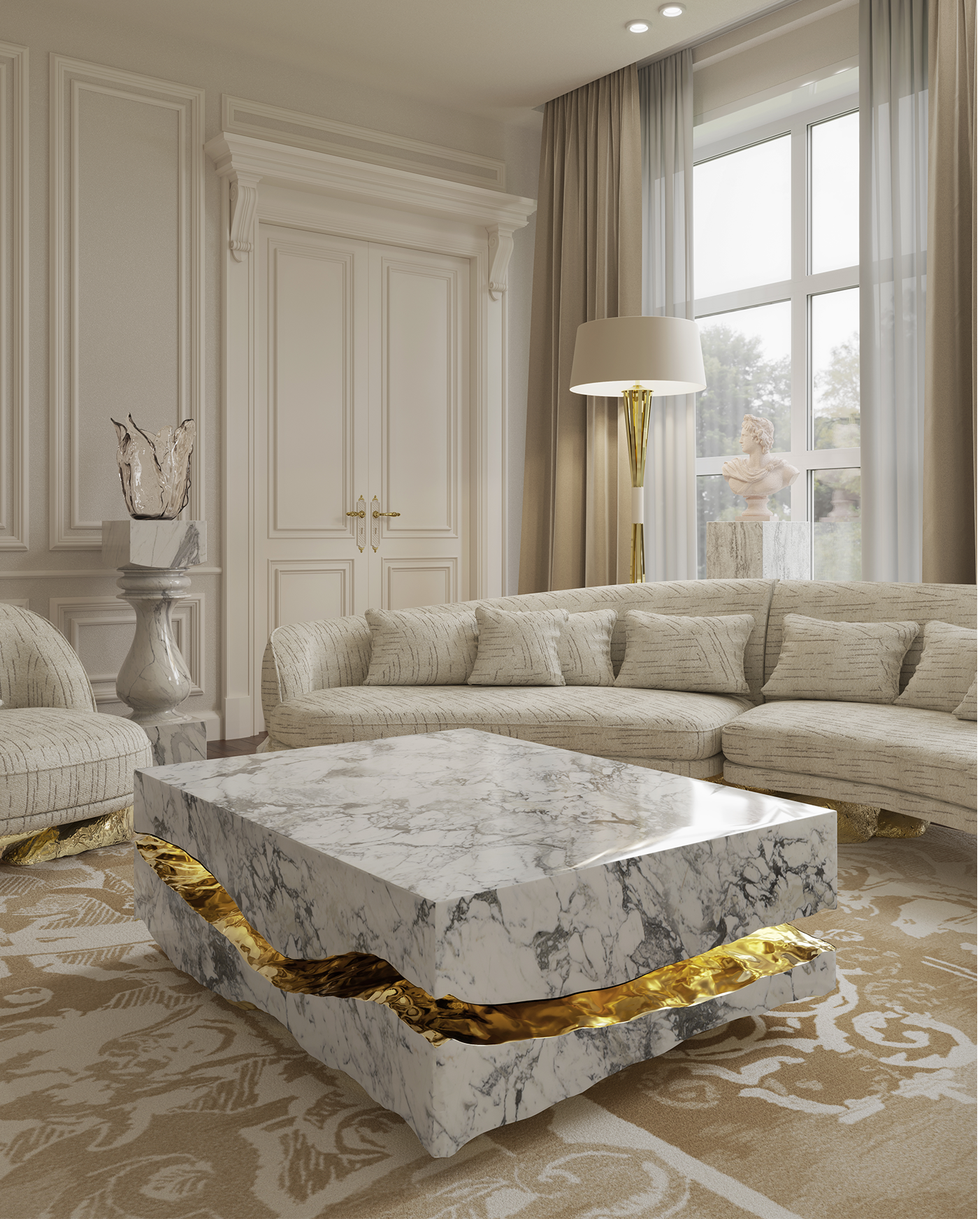 Carrara Marble Designer Table