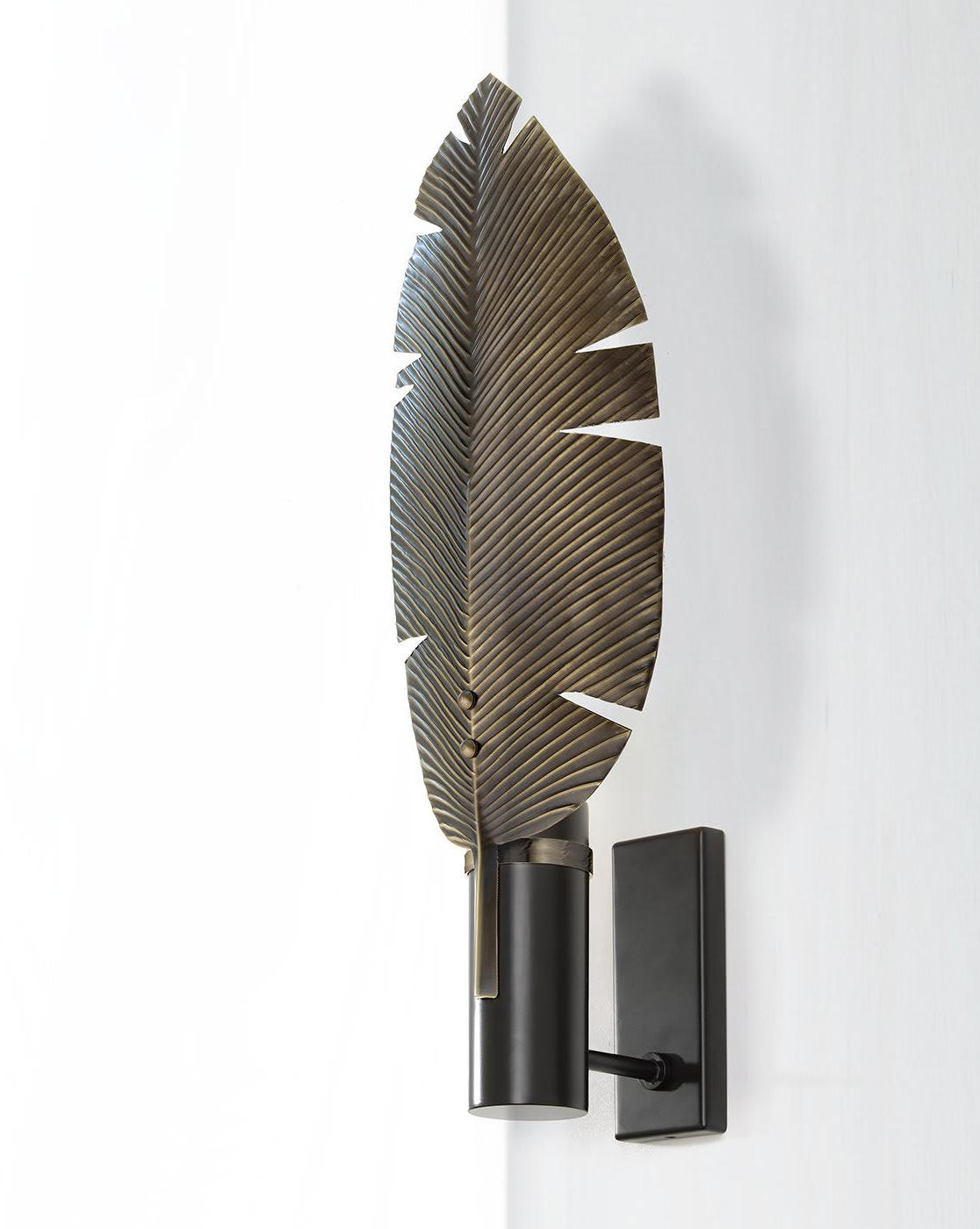 Leaf Black Wall Sconce