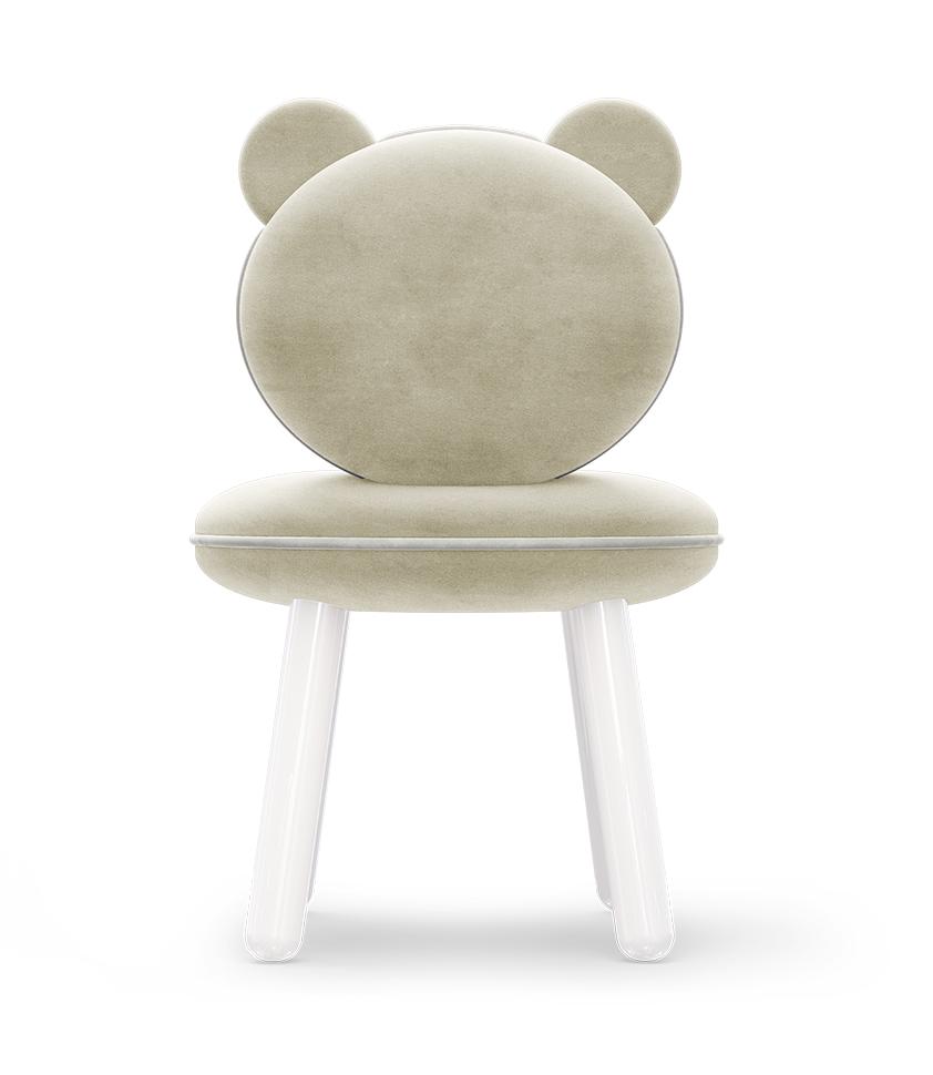 Fluffy Bear Cream Cozy Chair