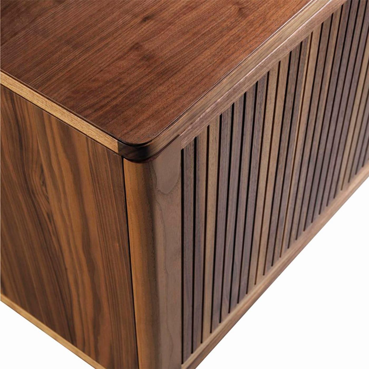 Eleva Three-Doors Brown Contemporary Sideboard