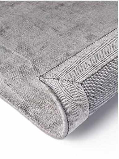 Shiny Light Grey Viscose Rug