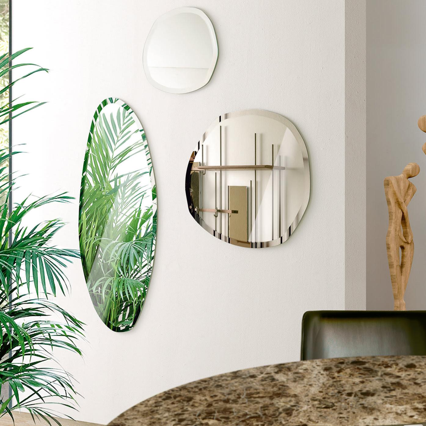Stone Oval Wall Mirror