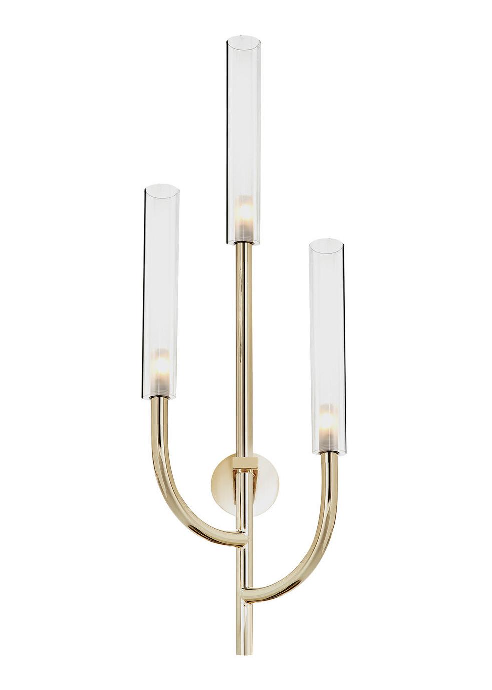 Gold Pyrex Glass Wall Sconce