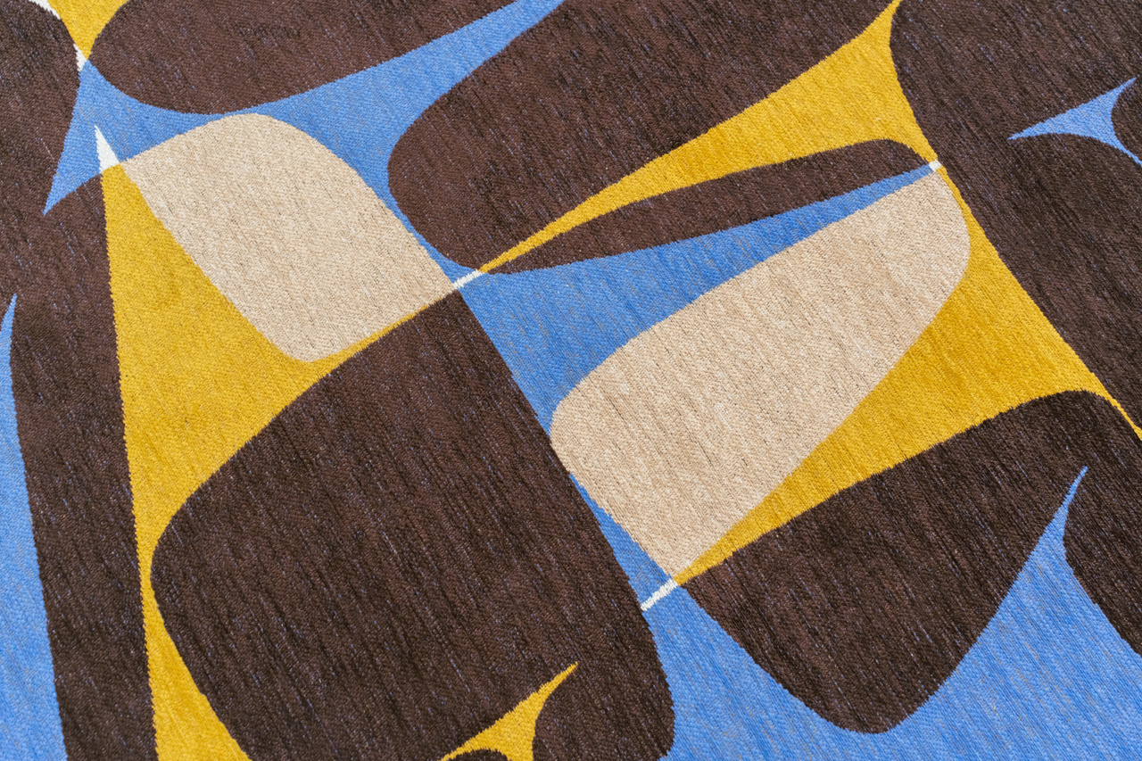 Sunny Blue Jacquard Wilton Rug