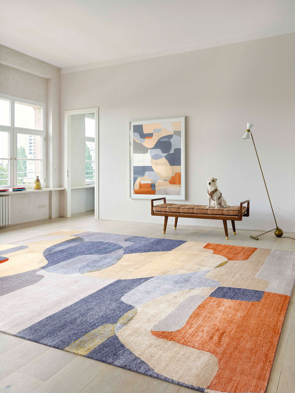 Original Hand-Knotted Silk / Wool Rug