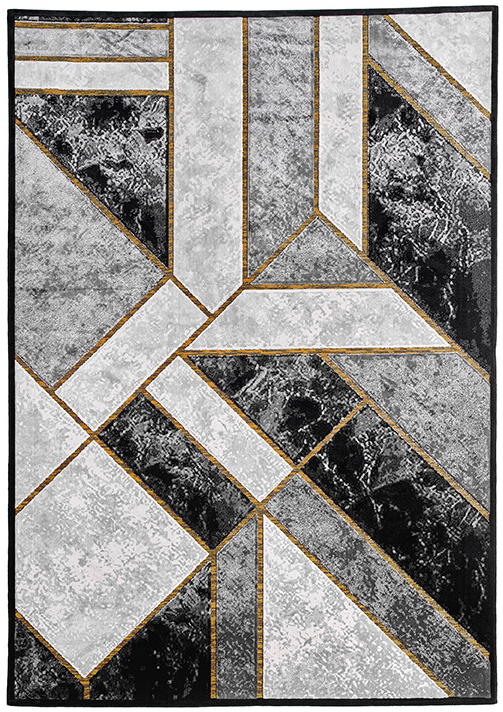 Gabriel Designer Grey Rug | Size: 195 x 280 cm