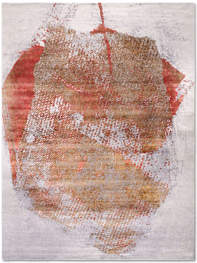 Gold Coral Handwoven Luxury Rug