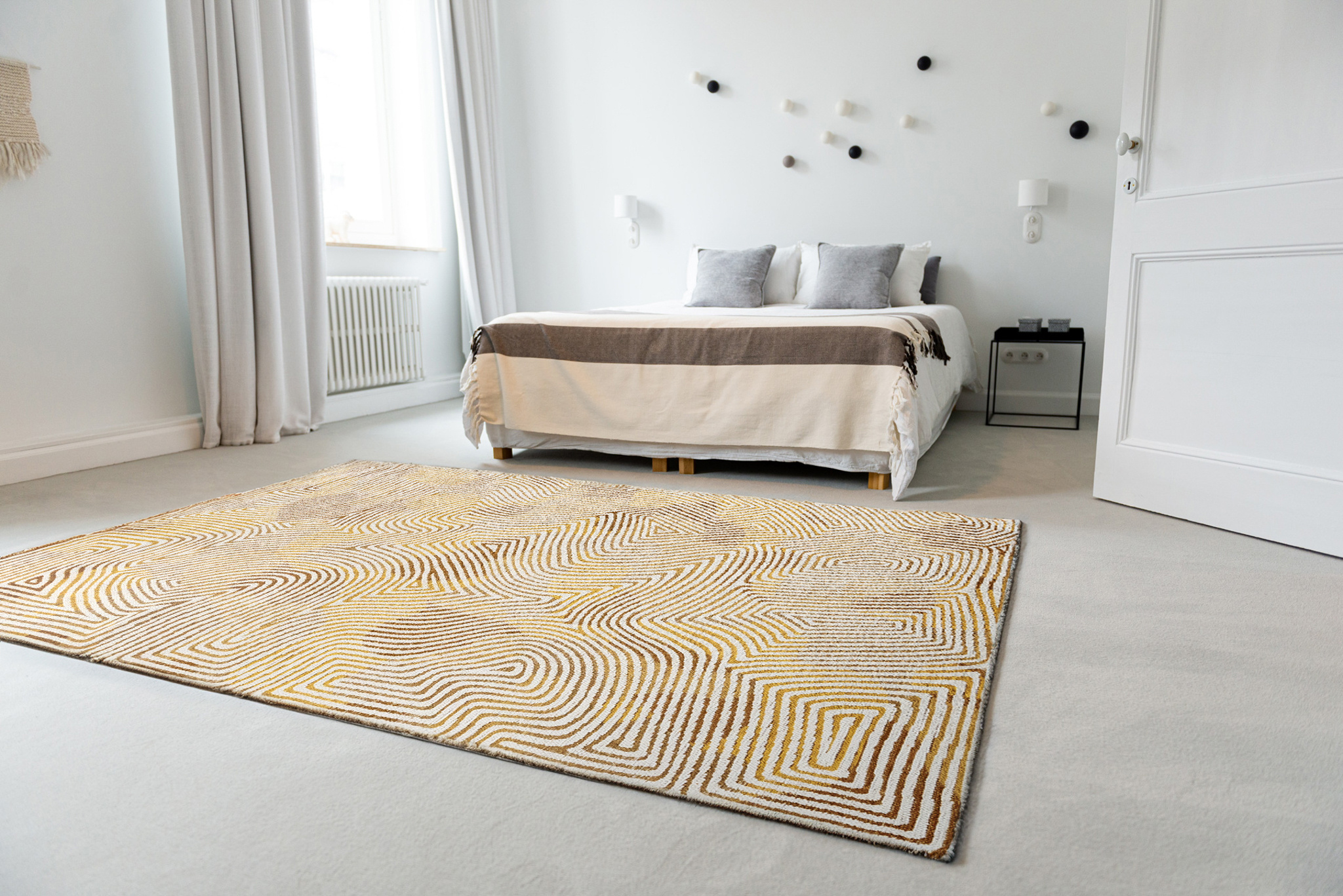 Bohemian Mustard Area Rug | Size: 80 x 150 cm