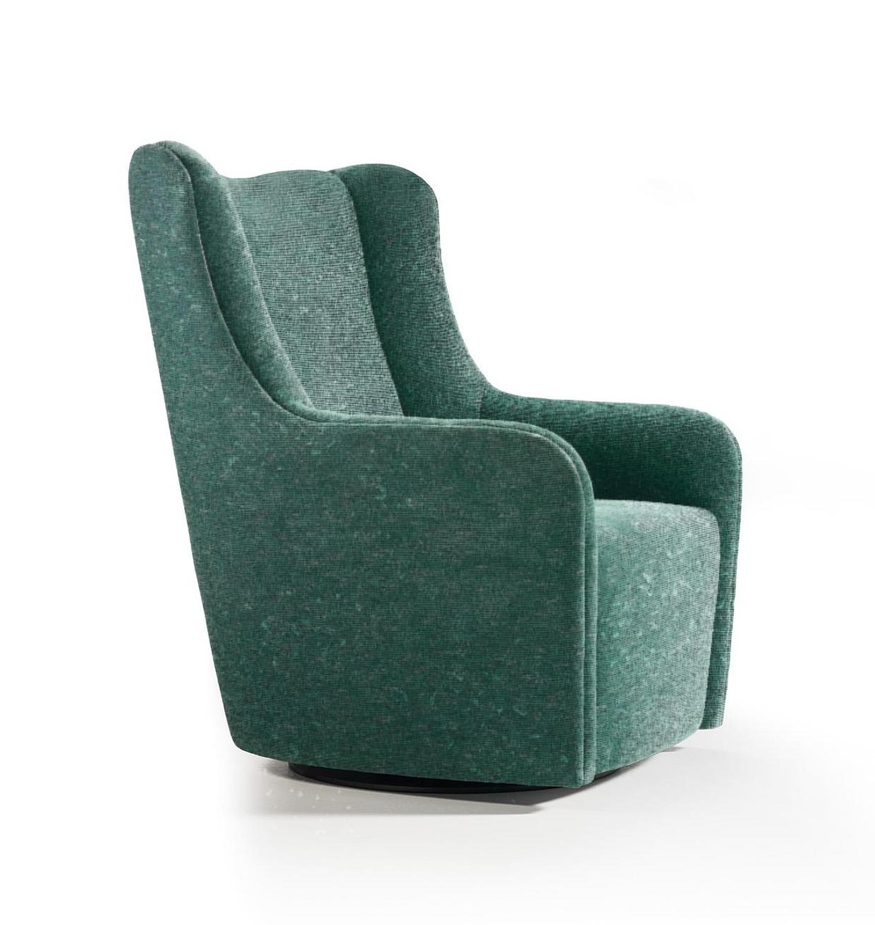 High Bergere Crafted Swivel Chair