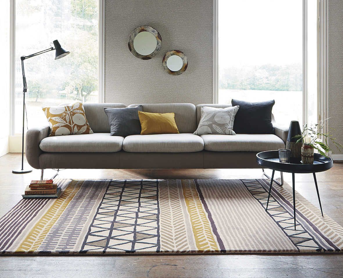 Living Raita Taupe Handwoven NZ Wool Rug | Size: 250 x 350 cm