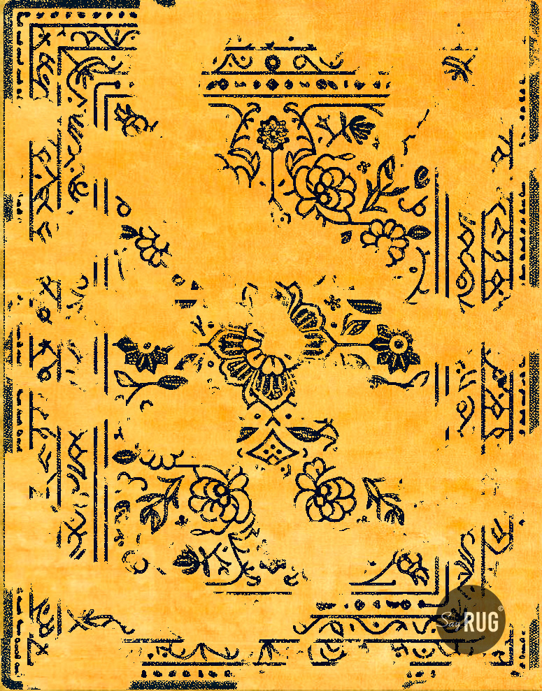 Agra Black / Gold Luxury Designer Rug