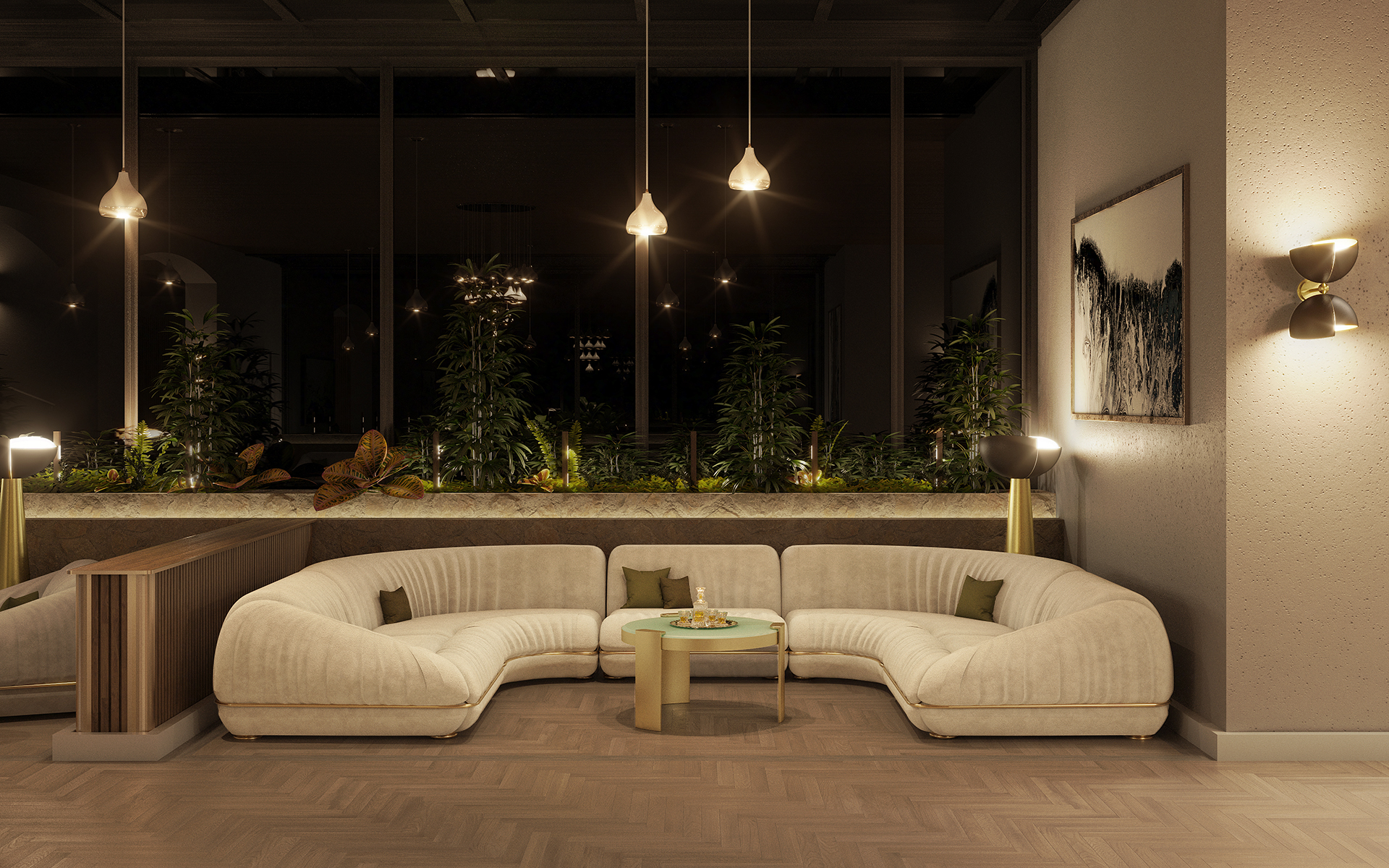 Elegant Beam Suspension Lamp - 8