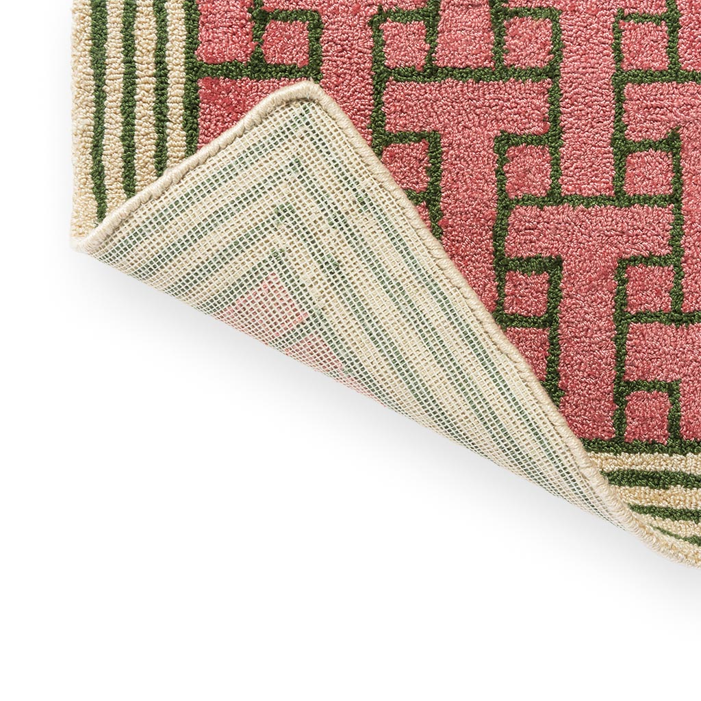 Monogram Pink Rug For Outdoor Use