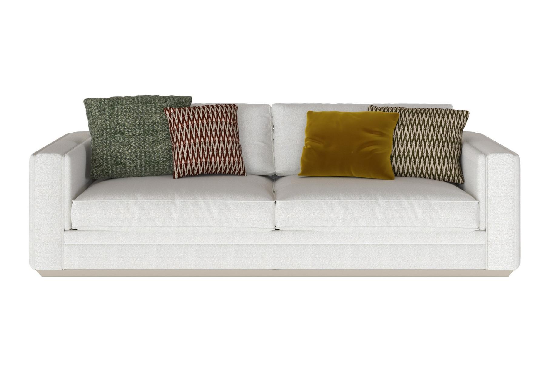 Amalfi White 3-Seater Handcrafted Sofa
