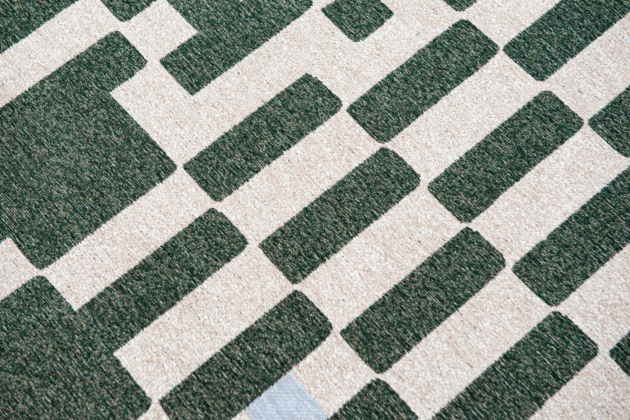 Deep Green Contemporary Rug