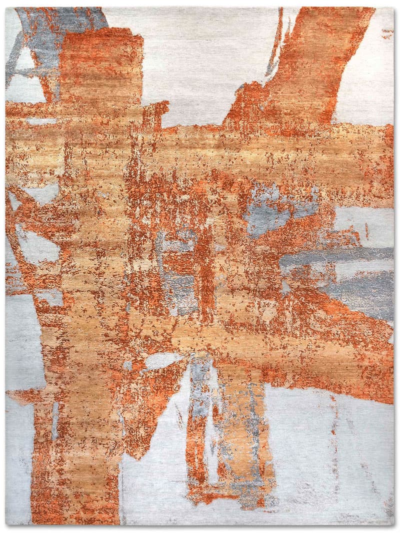 Rust Hand-Woven Exquisite Rug