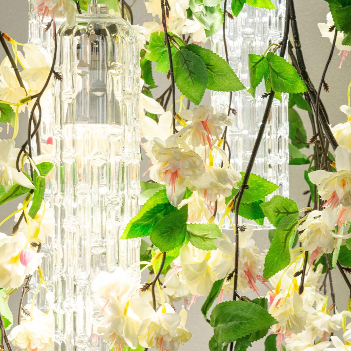 White Cascade Small Handcrafted Chandelier