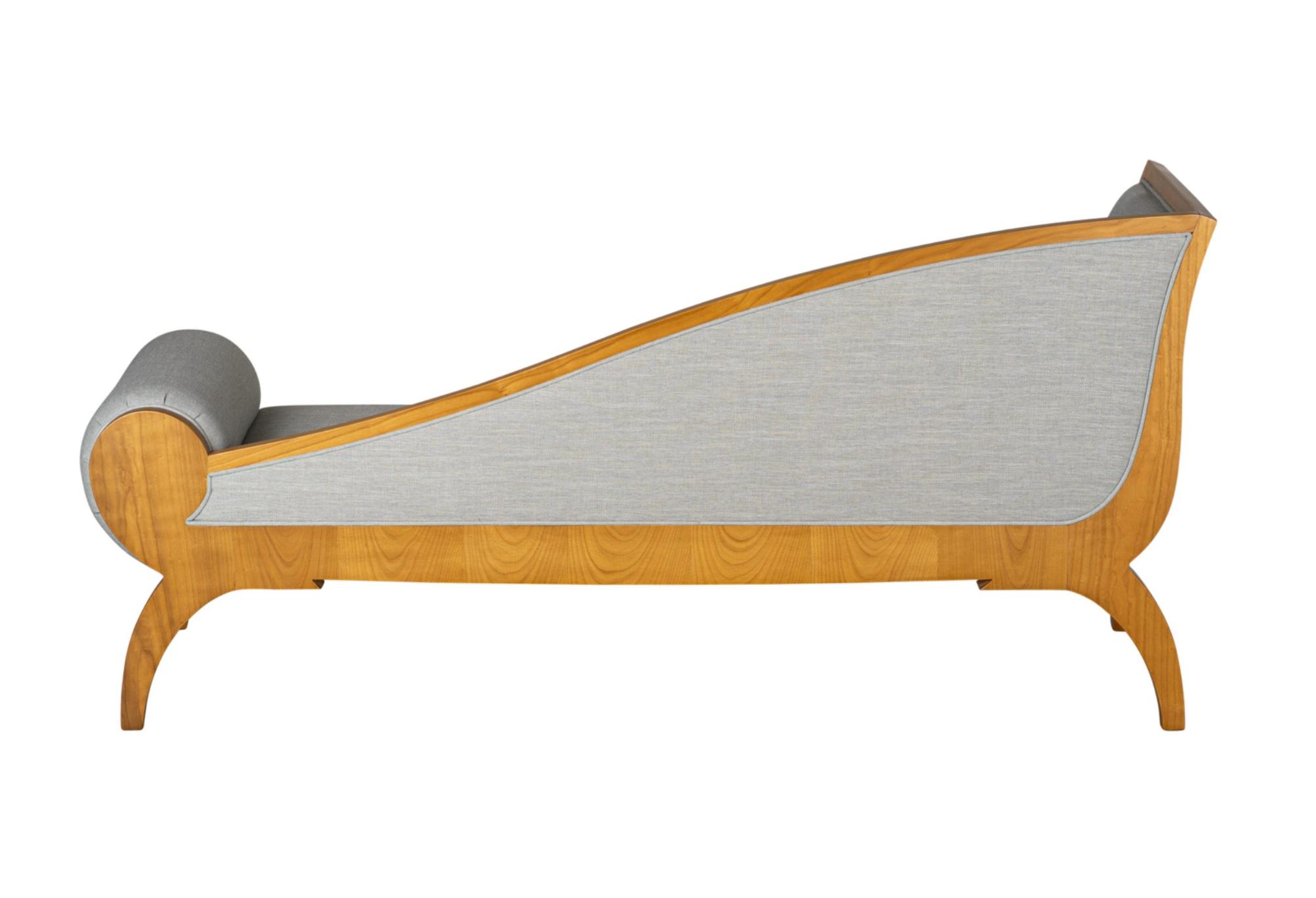 Paolina Gray and Honey Handcrafted Chaise