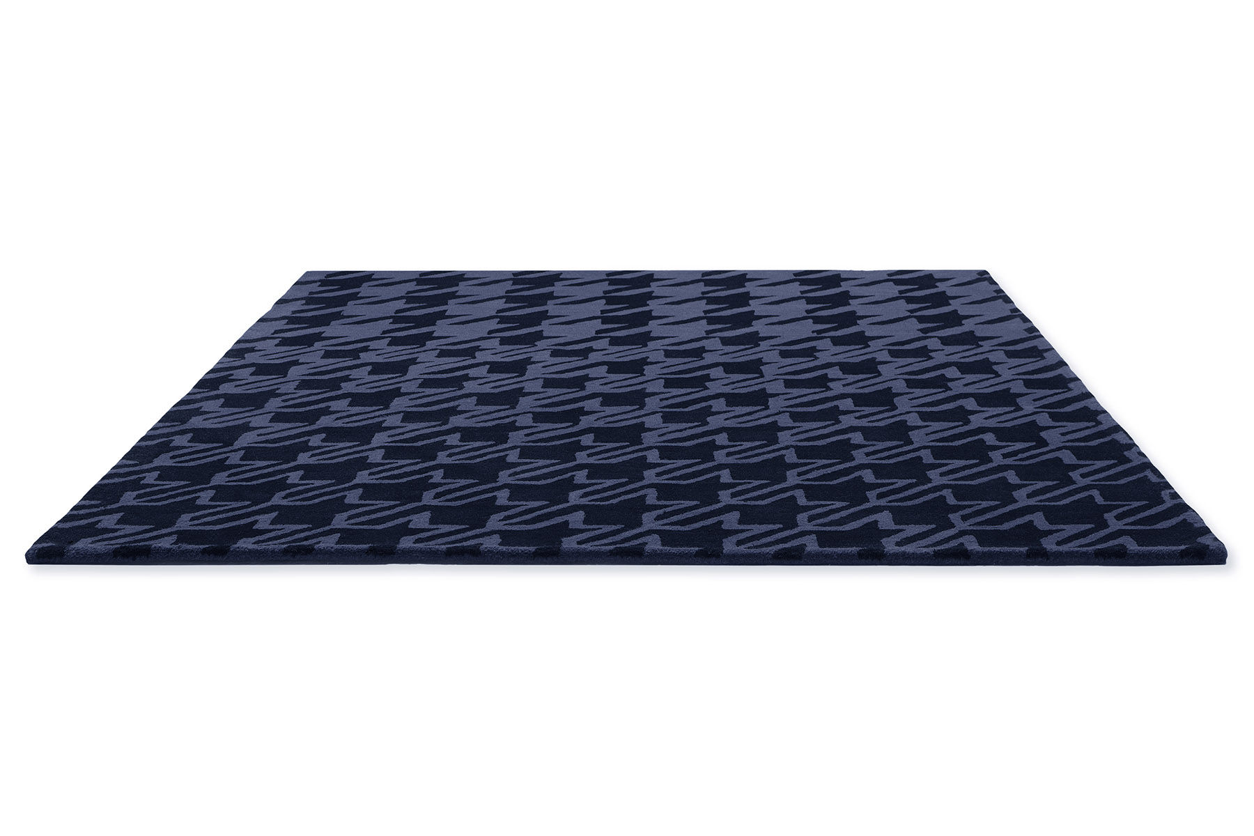 Houndstooth Dark Blue Designer Rug | Size: 200 x 280 cm