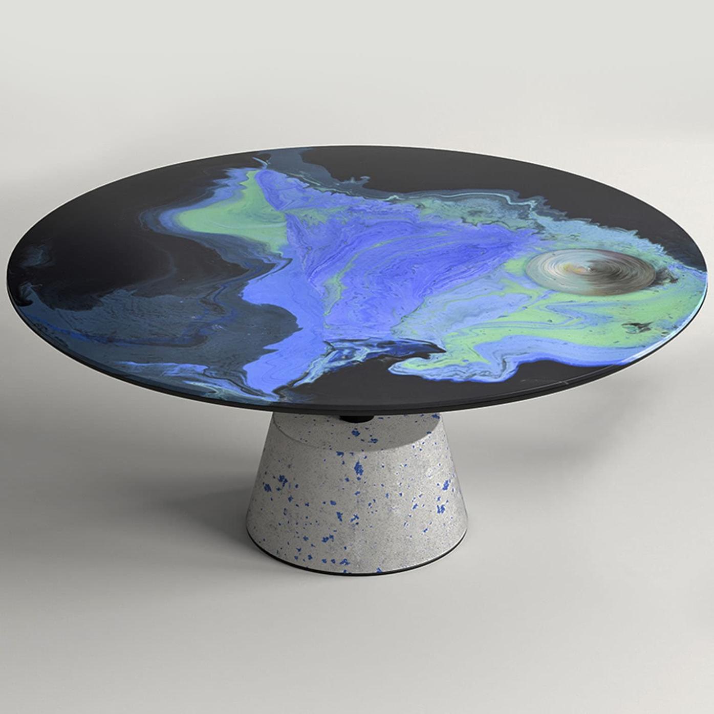 Astraliti Blue Round Coffee Table