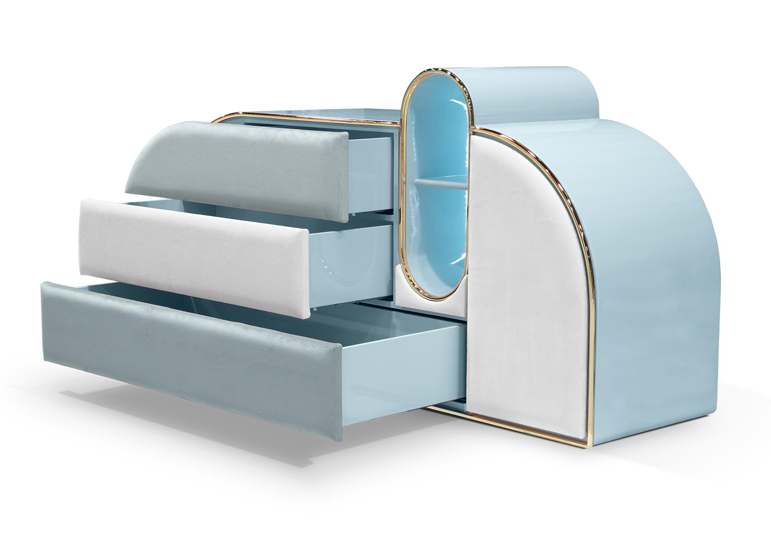 Candy Triple Blue Chest of Drawers