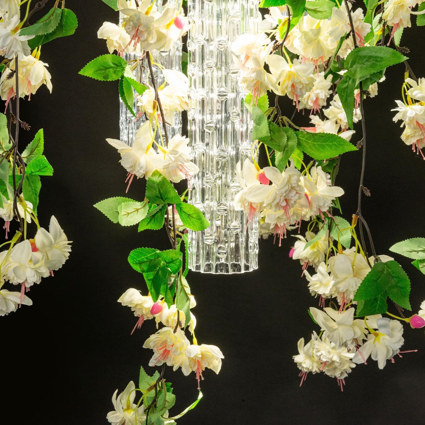 White Cascade Small Handcrafted Chandelier