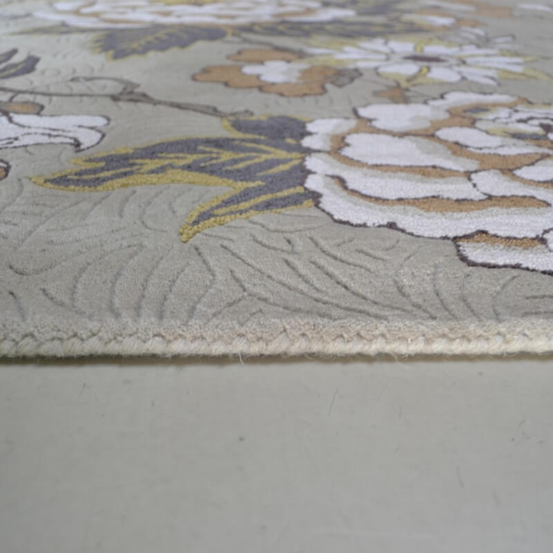 Floral Wool / Viscose Hand-Woven Rug | Size: 200 x 280 cm
