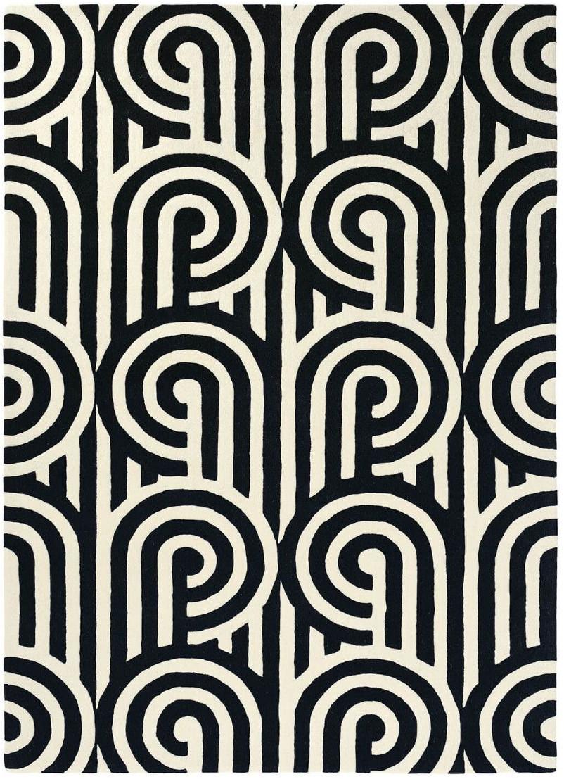 Handwoven Black & White Rug | Size: 120 x 180 cm